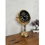 PAK-112 GOLD RENGİ ROMA RAKAMLI İÇİ SİYAH KRİSTAL TAŞLI SAAT 20 CM
