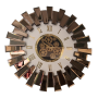 PAK-101 PİYANO SAAT BRONZ RENGİ ROMA RAKAMLI BEYAZ ZEMİN 80 CM ÇAPLI ÇARKLI